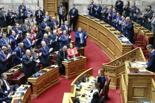 Συζήτηση στην Ολομέλεια της Βουλής της πρότασης δυσπιστίας στην κυβέρνηση που κατέθεσε ο πρόεδρος του ΠΑΣΟΚ-Κινήματος Αλλαγής Νίκος Ανδρουλάκης,